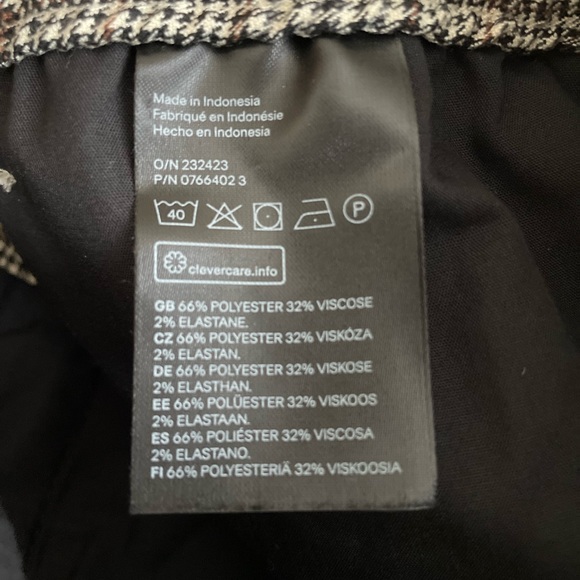 H&M Women’s Slim Fit Ankle Length Plaid Trouser Jogger Pants - Picture 9 of 9